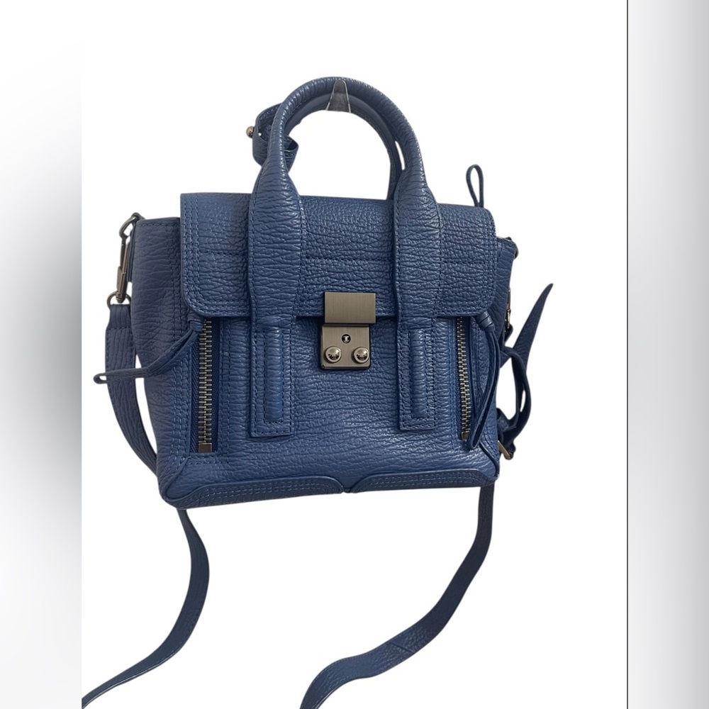 3.1 Phillip Lim Pashli Mini Blue Leather Satchel Bag